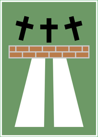 Mauer quer auf Autobahn